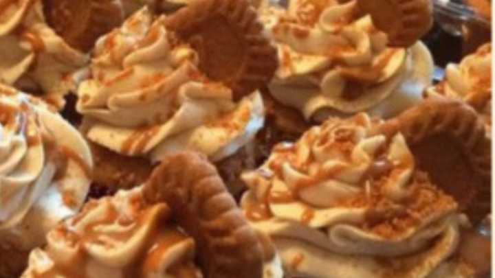 Image for Best Cookie Butter Cupcakes (doctored cake mix)