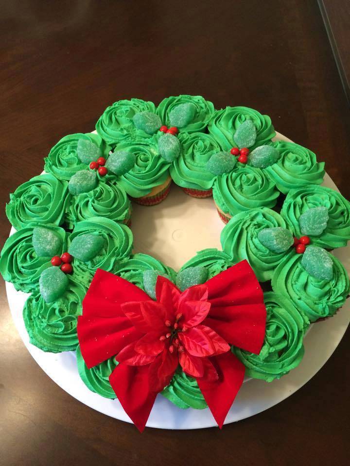 pull apart cupcake wreath
