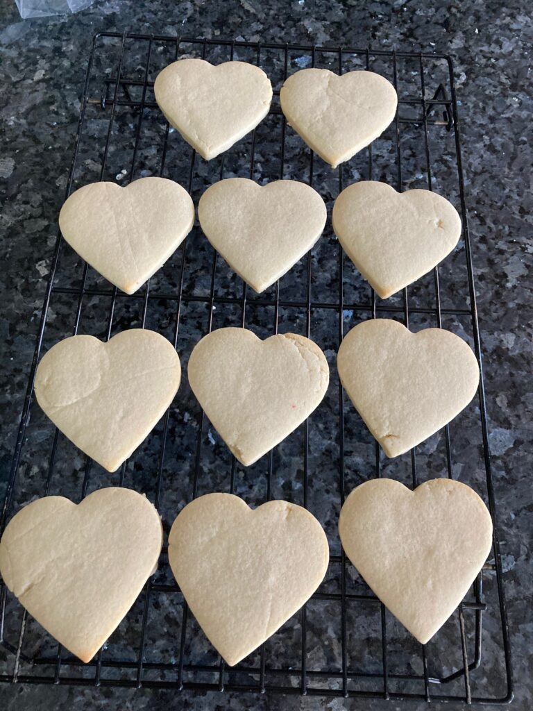 cookies cooling on wire rack