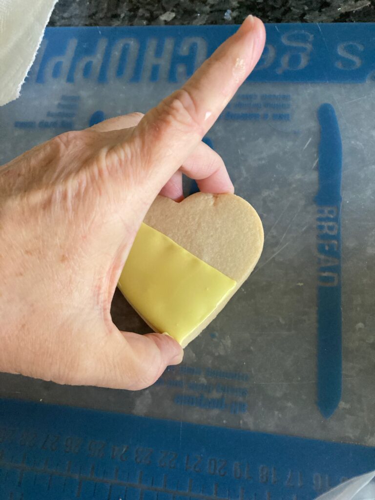 tapping cookie royal icing
