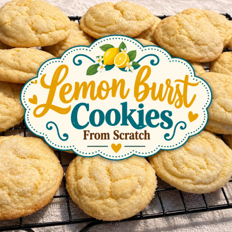 Lemon Burst Cookies (Lemon Sugar Crinkle Cookies)