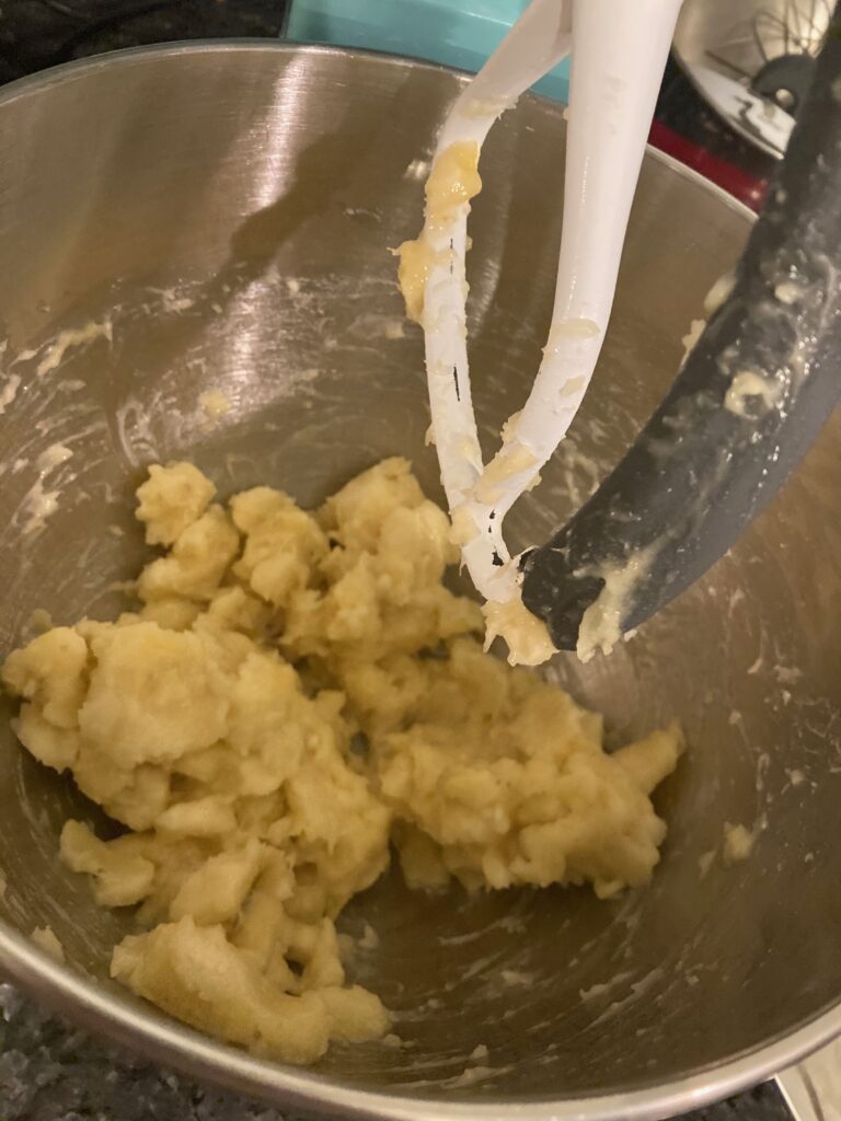 mashed bananas