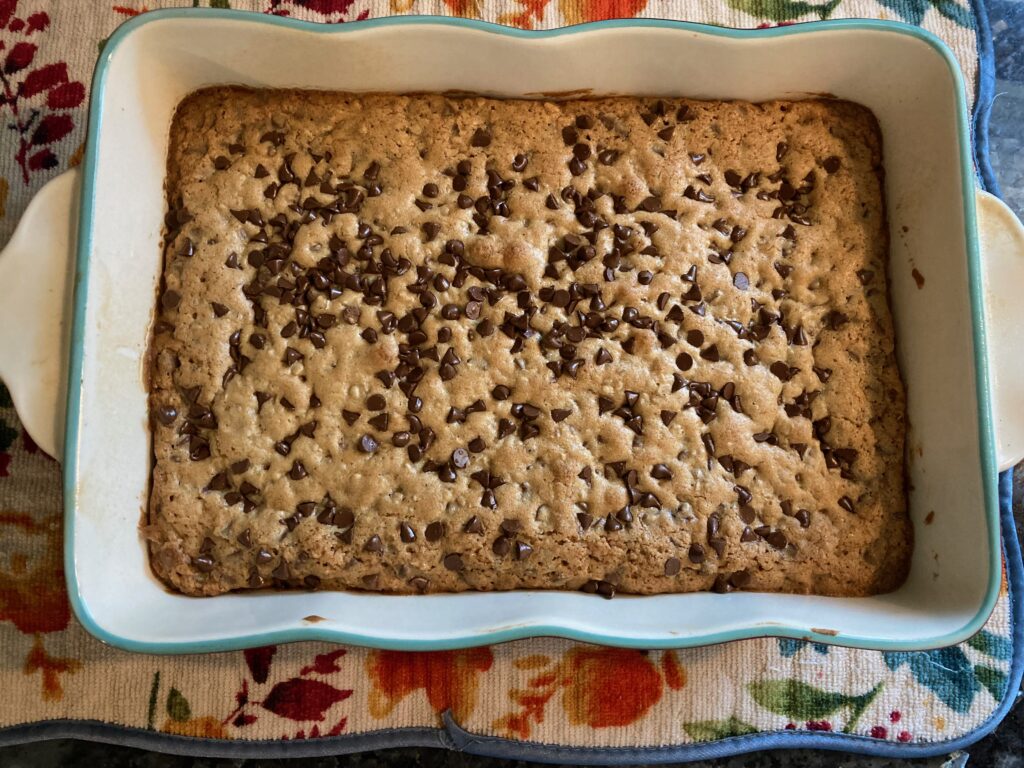 Ooey-Gooey Chocolate Chip Blondies from Out of the Box Baking.com