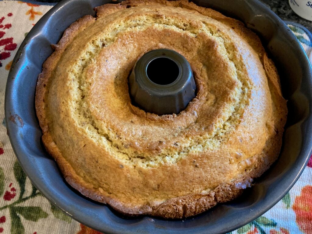 Luscious Brown Butter Walnut Cake with Maple Glaze from Out of the Box Baking.com