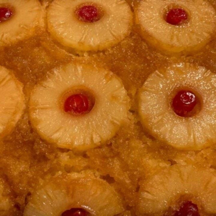 Pineapple Upside Down Cake from a Box Mix