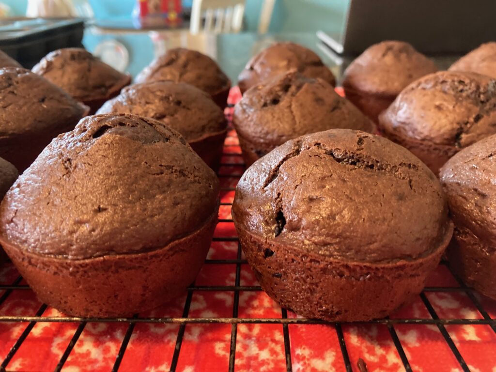 Double Dark Chocolate Espresso Muffins from Out of the Box Baking.com