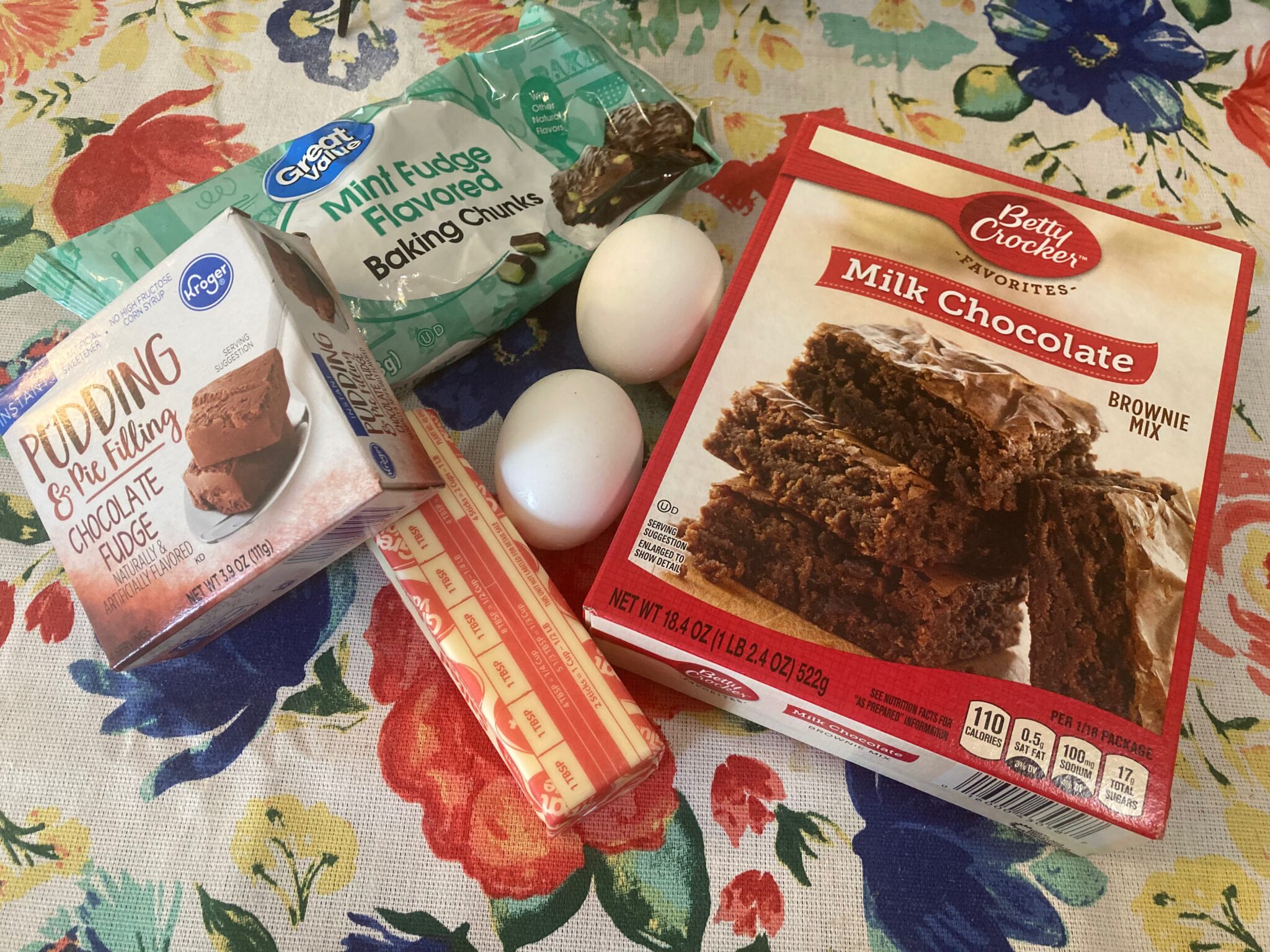 Easy Doctored Brownie Mix (with Mint Chocolate) Out of the Box Baking