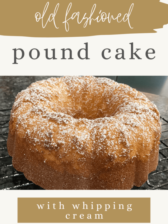 Old Fashioned Pound Cake with Whipping Cream from Out of the Box Baking.com