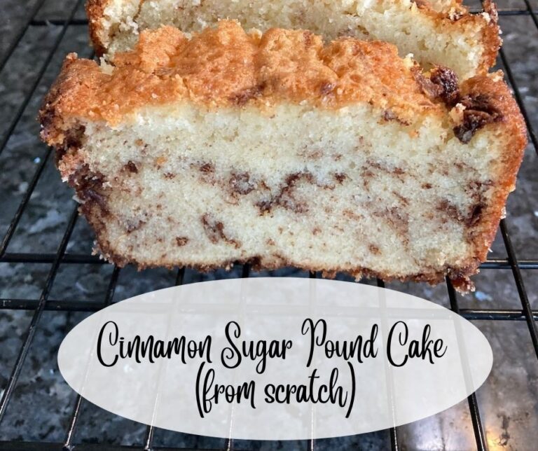 Cinnamon Sugar Pound Cake (from scratch)