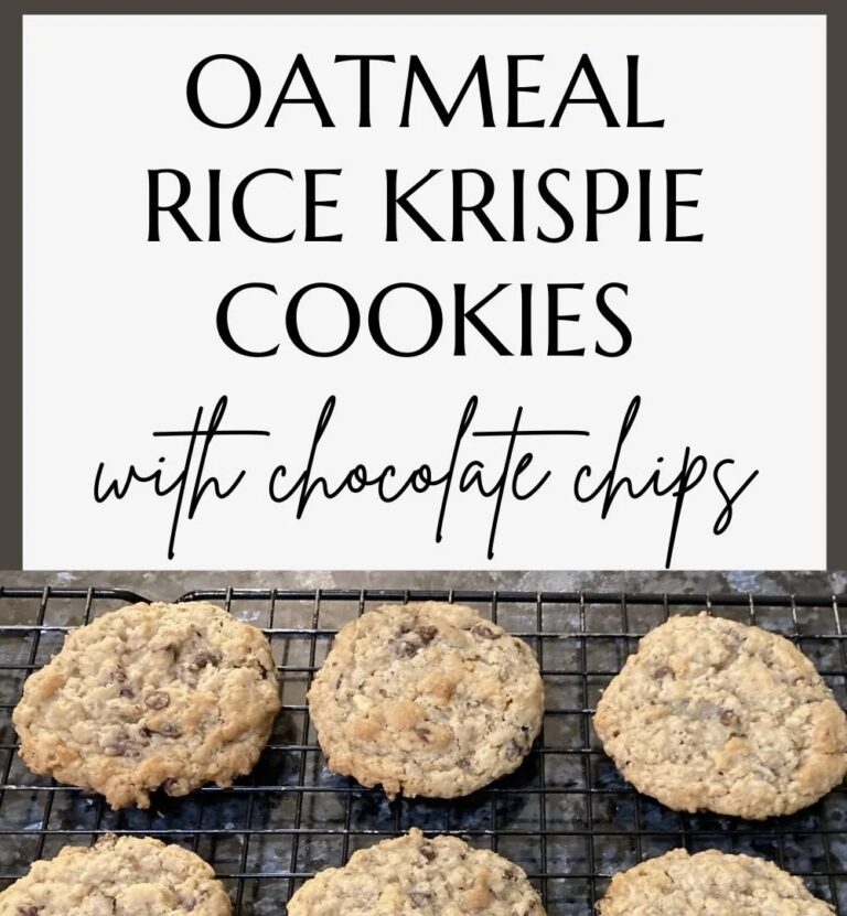 Oatmeal Rice Krispie Cookies with Chocolate Chips