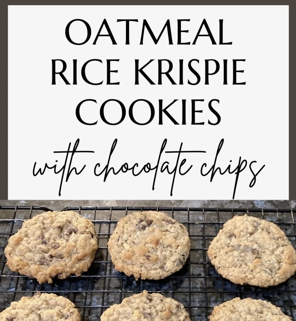 Oatmeal Rice Krispie Cookies with Chocolate Chips Out of the Box Baking