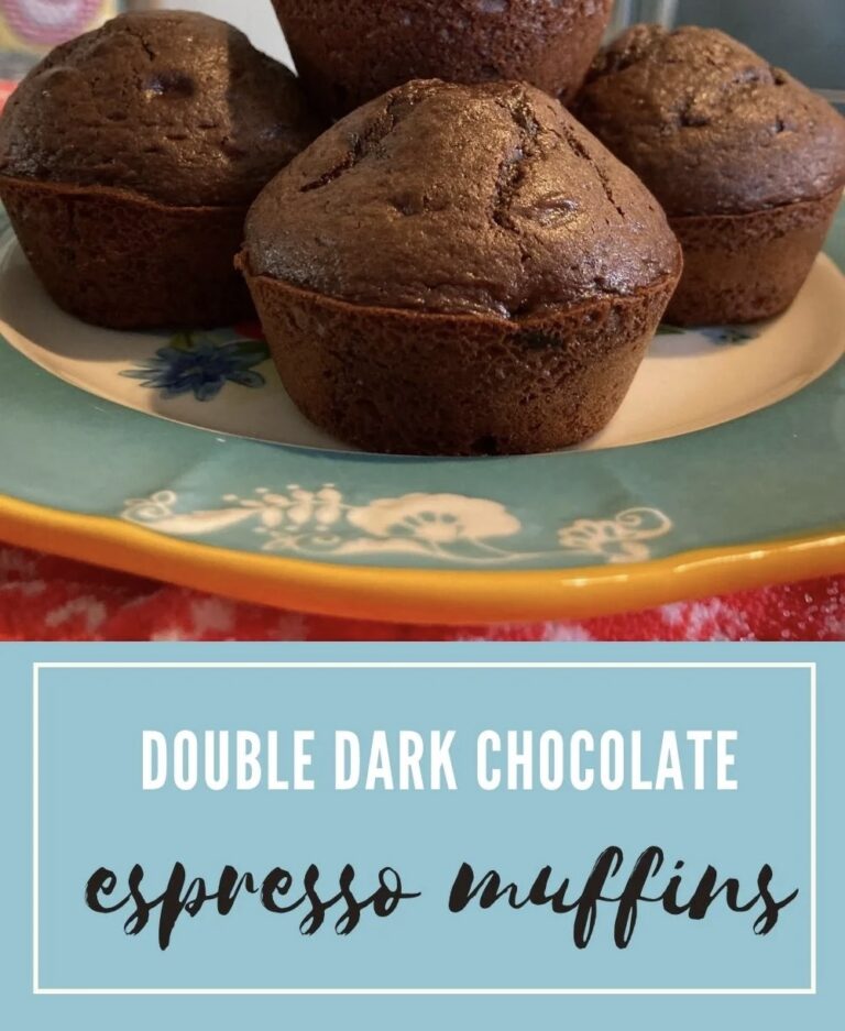 Double Dark Chocolate Espresso Muffins