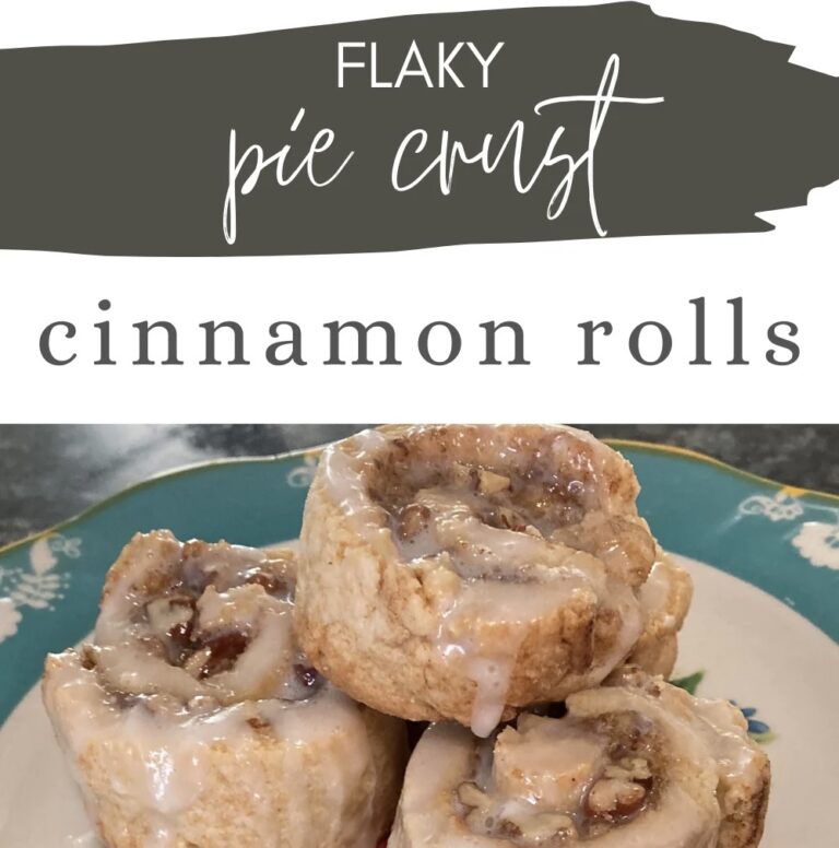 Flaky Pie Crust Cinnamon Rolls (with Maple Glaze)