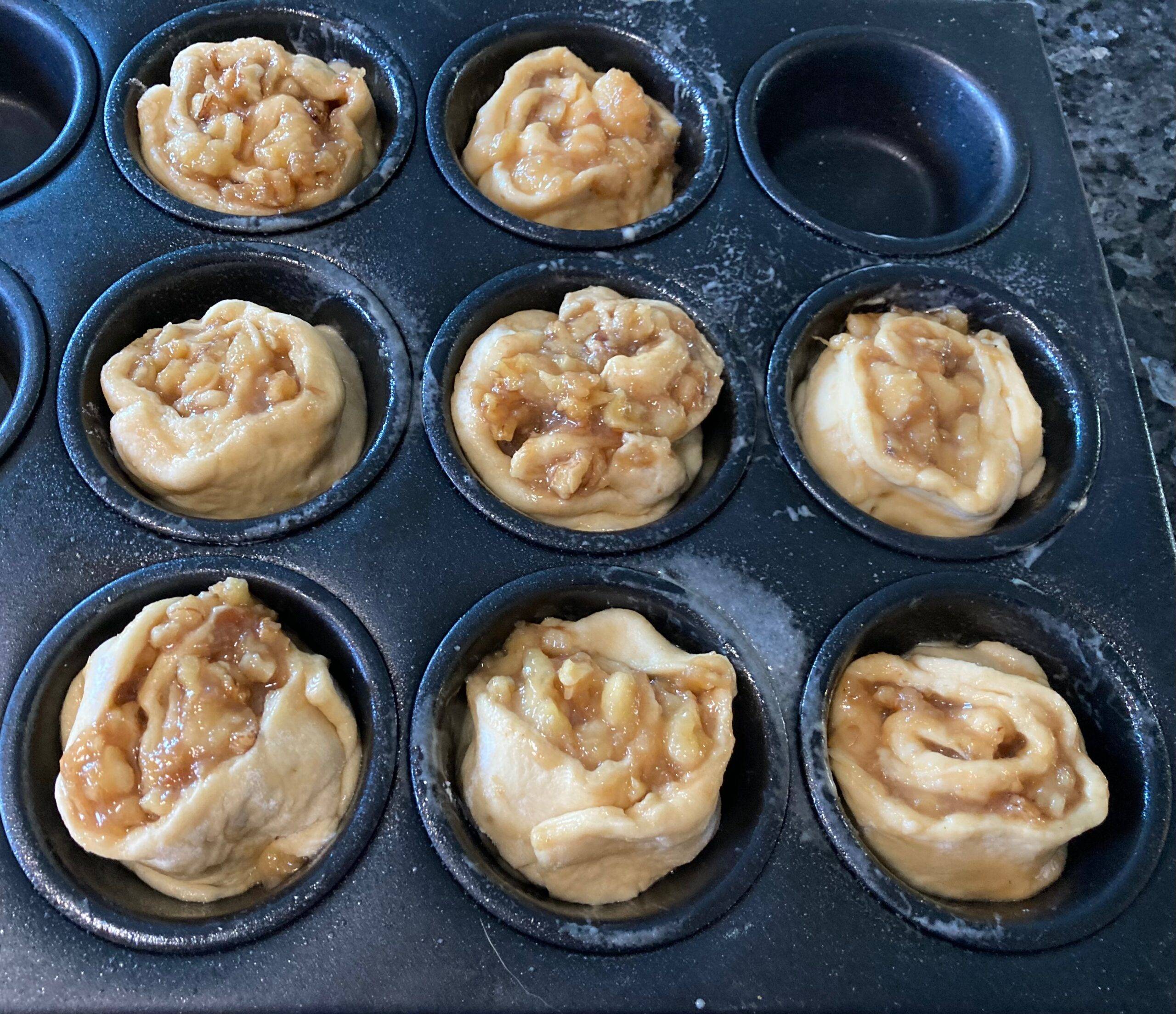 Easy Bananas Foster Cinnamon Rolls (made with crescent rolls) Out of