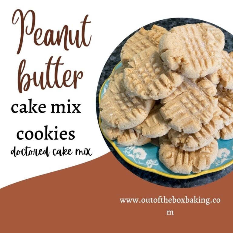 Peanut Butter Cake Mix Cookies (doctored white cake mix)