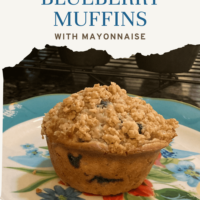 Oatmeal Blueberry Muffins (with Mayonnaise)