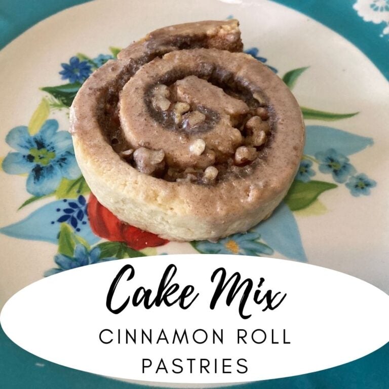 Cake Mix Cinnamon Roll Pastries (with cinnamon glaze)