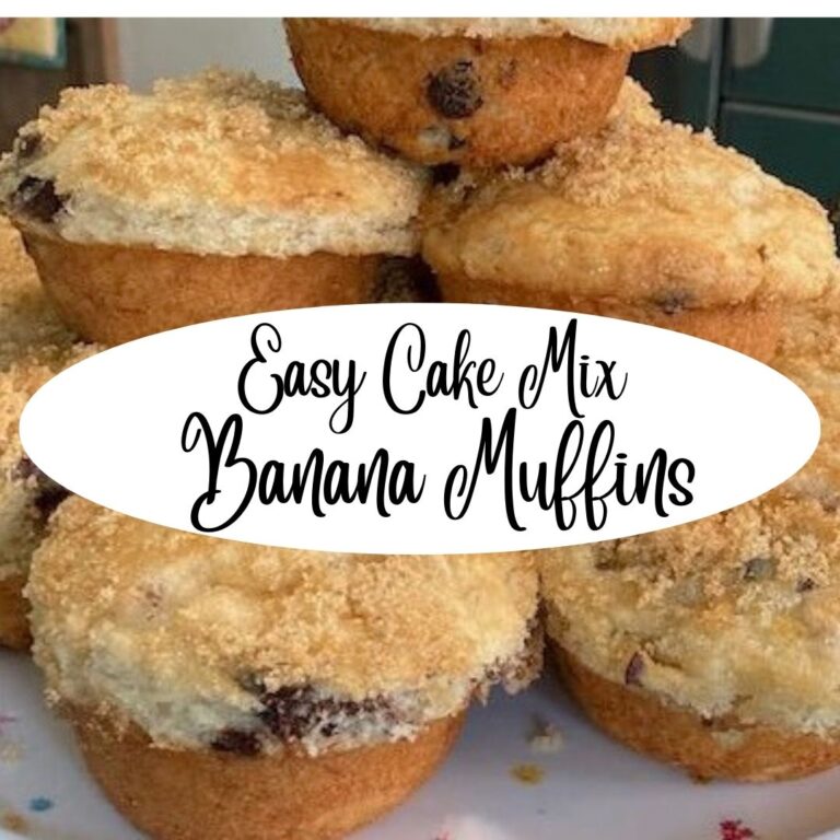 Easy Cake Mix Banana Muffins (doctored cake mix)