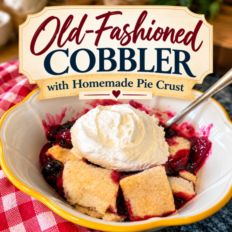 Old Fashioned Cobbler with Homemade Pie Crust