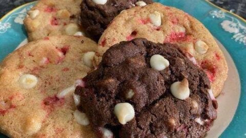 Image for White Chocolate Candy Cane Cookies (Two Ways)
