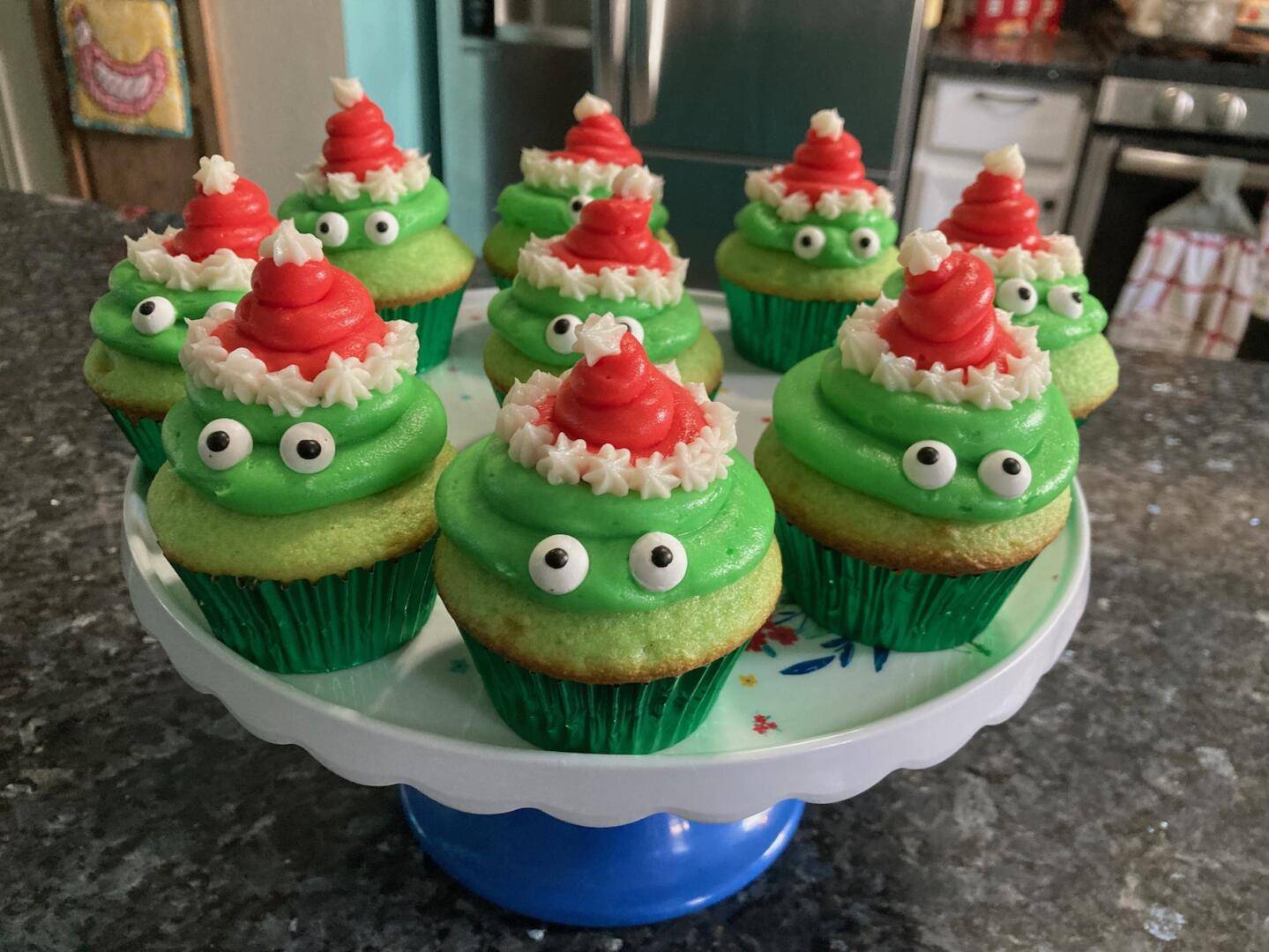 Easy Grinch Cupcakes from Out of the Box Baking.com