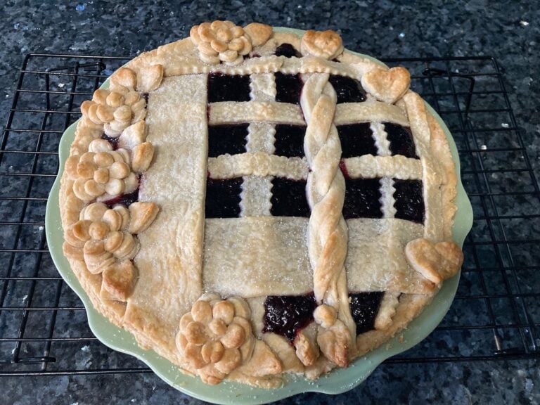 Easy Blackberry Pie with Decorative Pie Crust