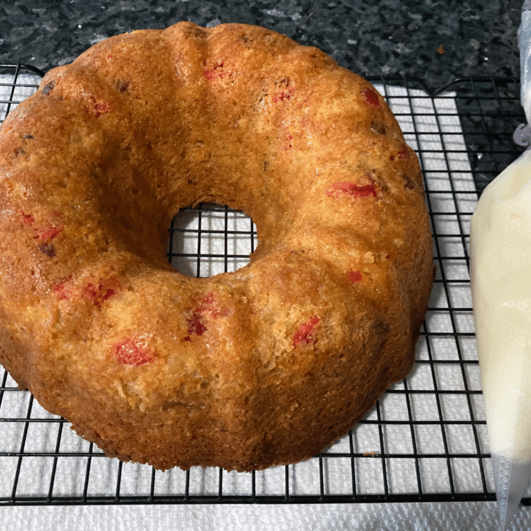 Easy Hawaiian Pound Cake (with Canned Frosting in the Mix)