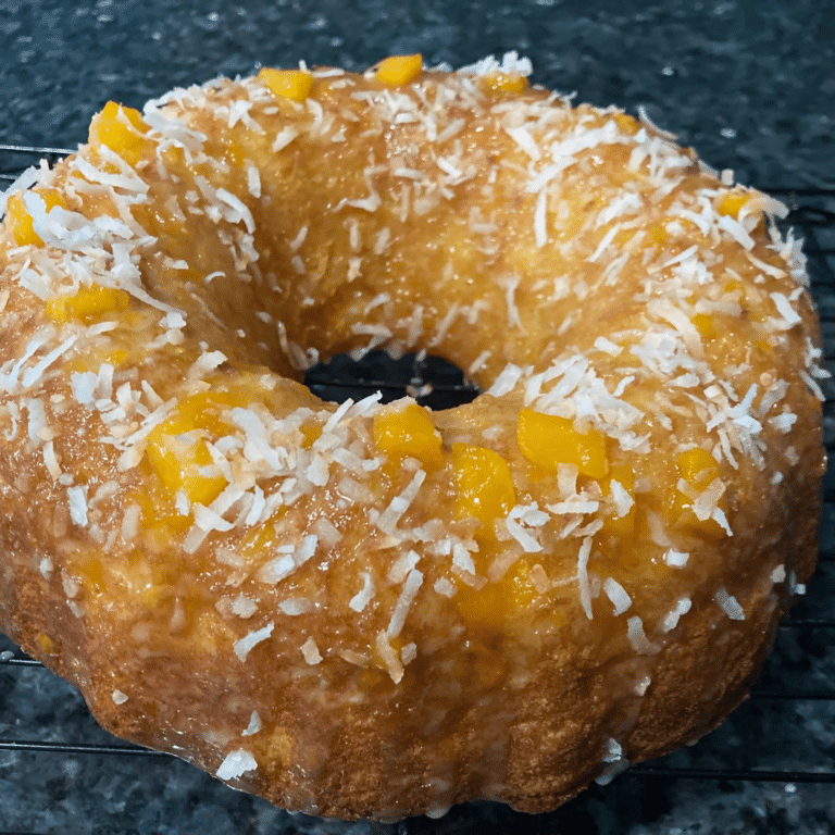 Easy Mango Pineapple Cake with Coconut