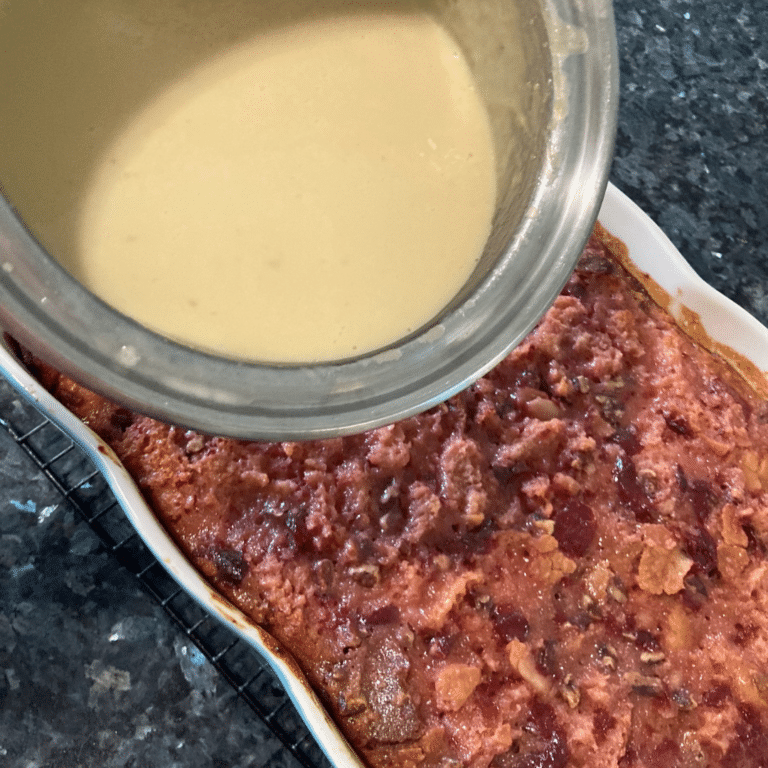 Delicious Cherry Bread Pudding