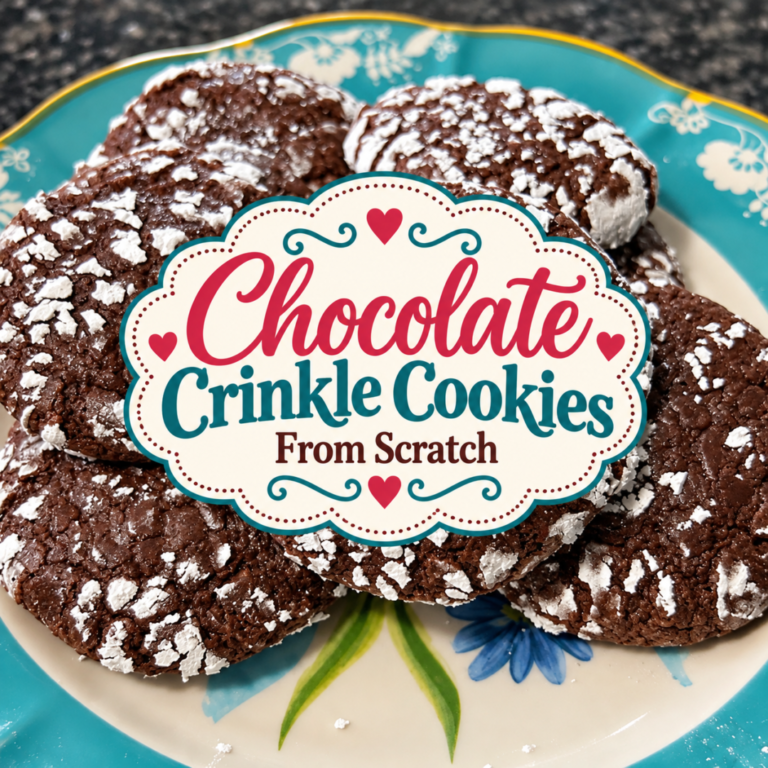 Chocolate Crinkle Cookies (from scratch)
