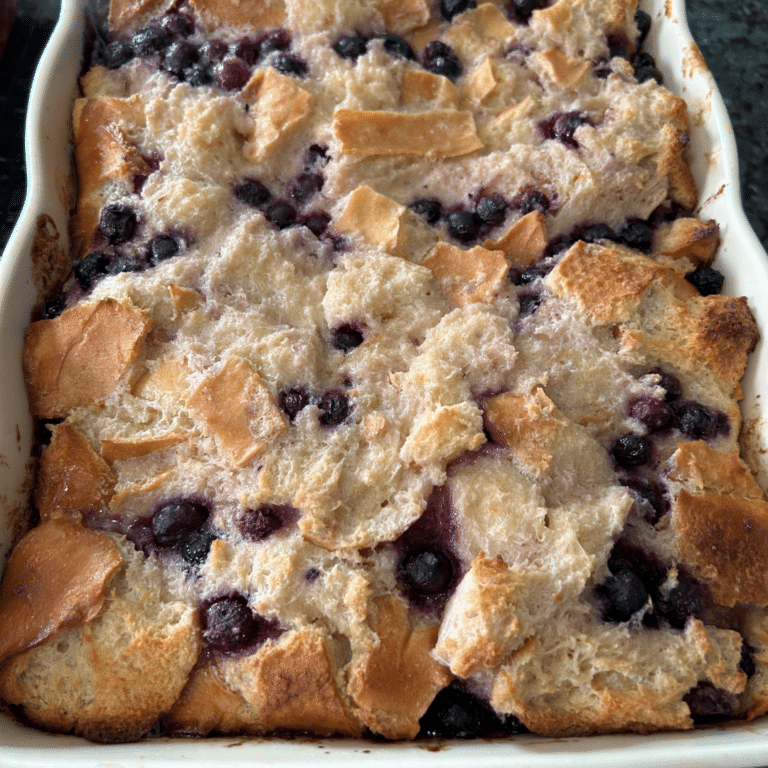 Lemon Blueberry Bread Pudding