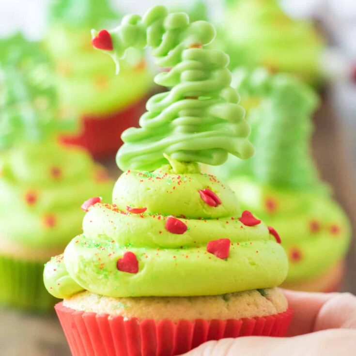 Image for Grinch Cupcakes with Peppermint Frosting