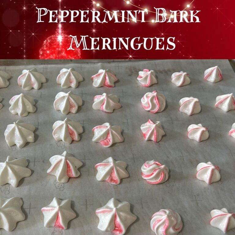 Peppermint Bark Meringues