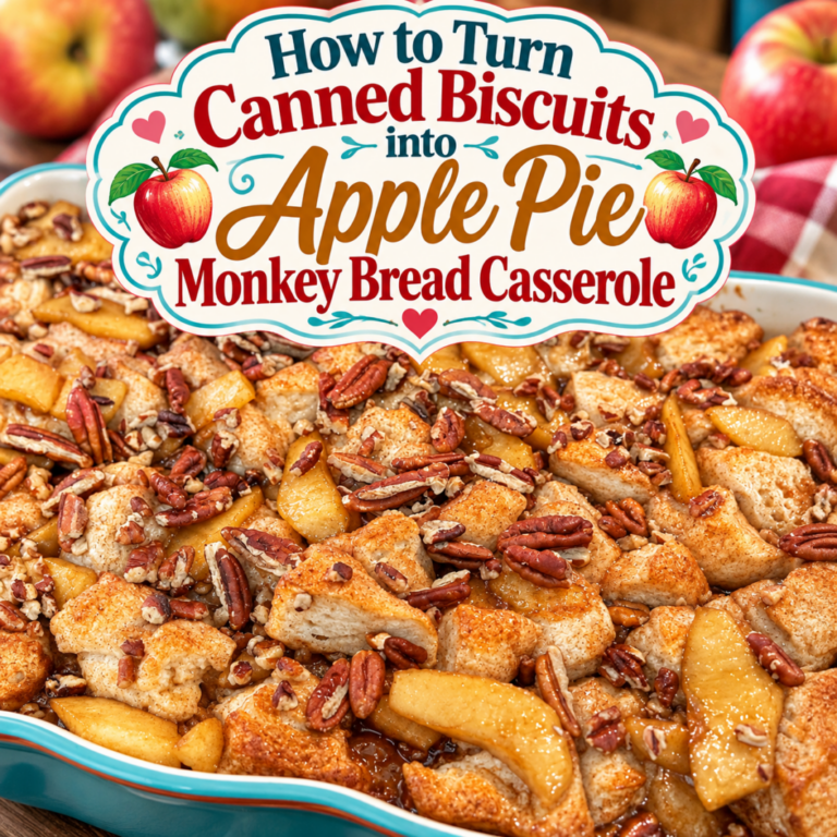 How to Turn Canned Biscuits into Apple Pie Monkey Bread Casserole