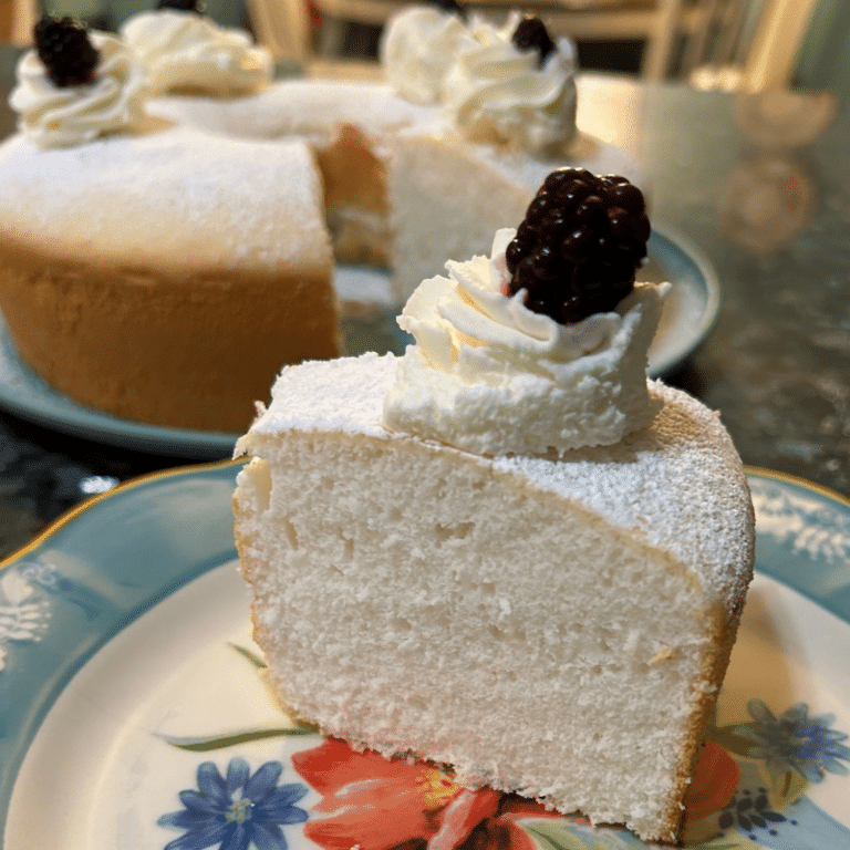 Mock Angel Food Cake from White Cake Mix