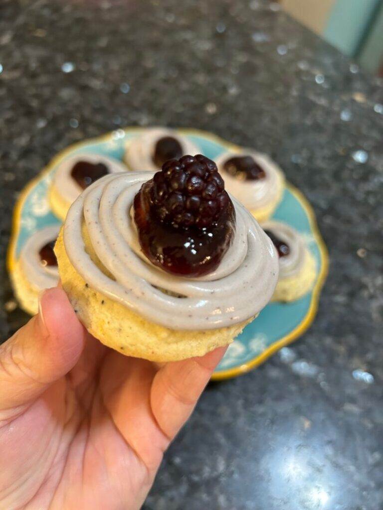 Crumbl Copycat Lemon Blackberry Cookies 