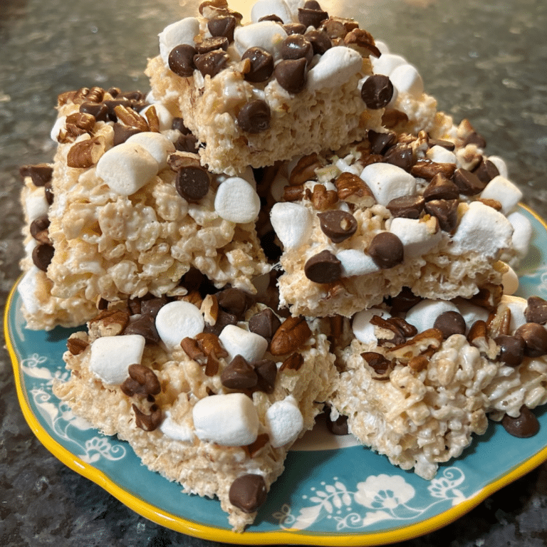 Gourmet Rocky Road Rice Krispy Treats