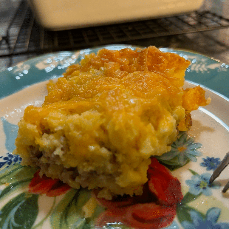 Cheesy Cornbread Sausage Casserole