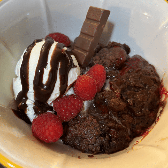 Chocolate Covered Strawberry Dump Cake