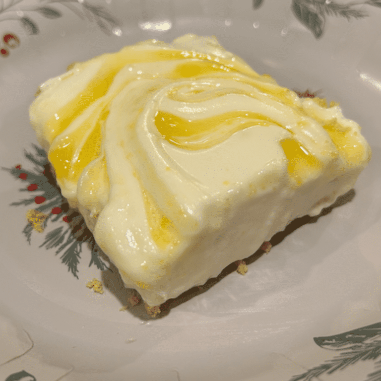 No Bake Lemon Swirl Cheesecake