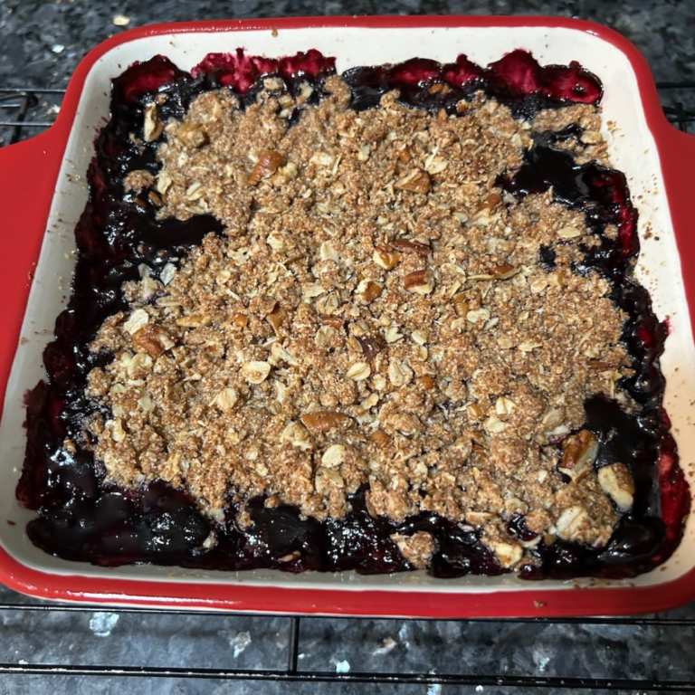 Healthy Triple Berry Crisp