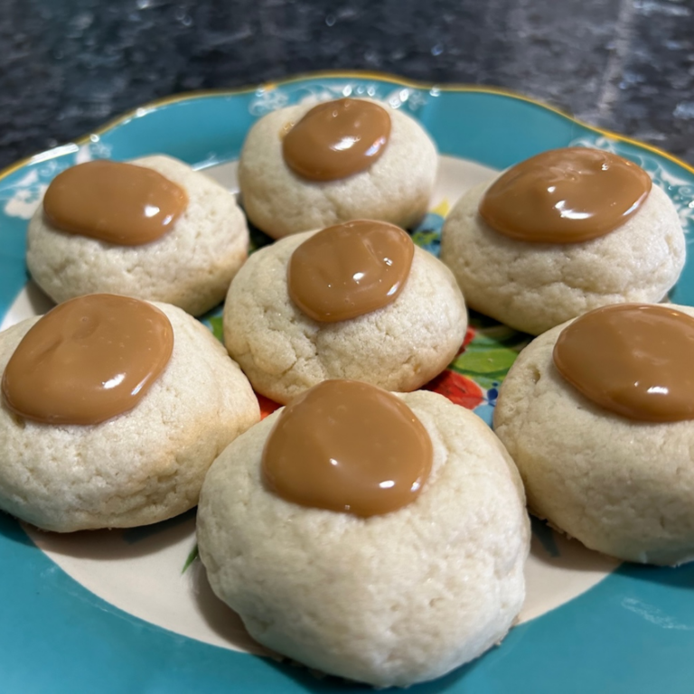Easy Caramel Thumbprint Cookies