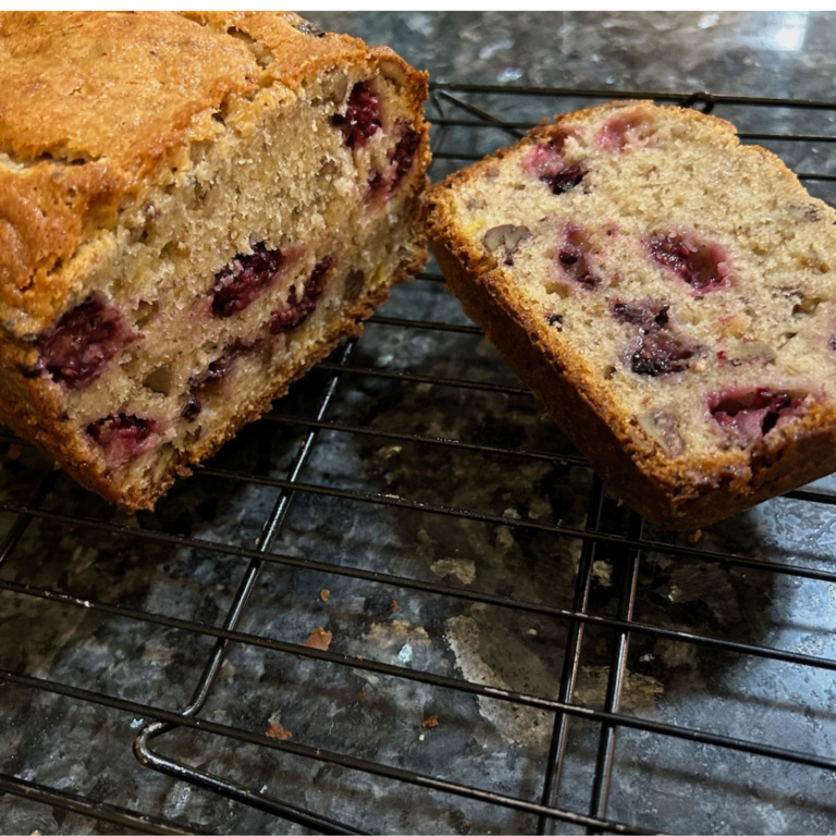 Simple Banana Berry Bread with Mayonnaise