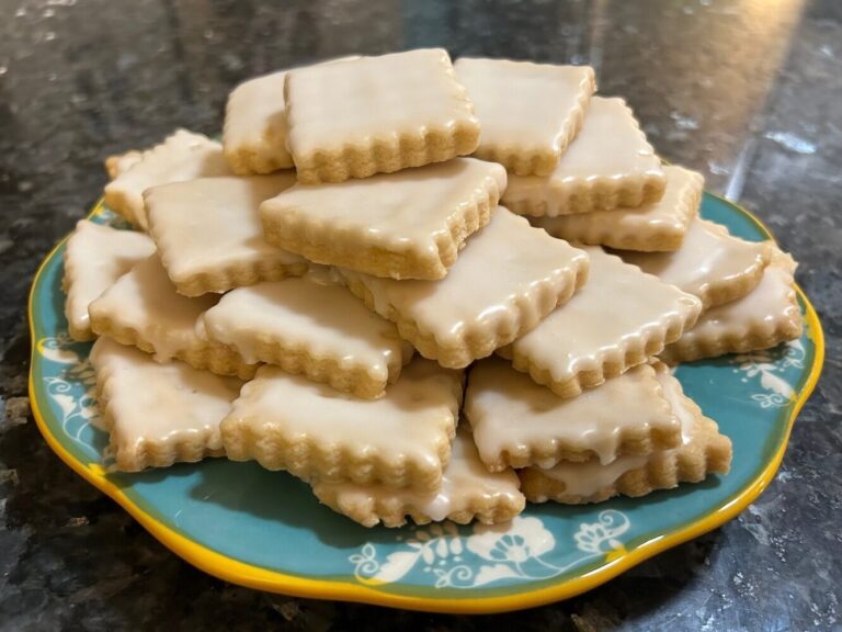 Almond Shortbread with Almond Glaze