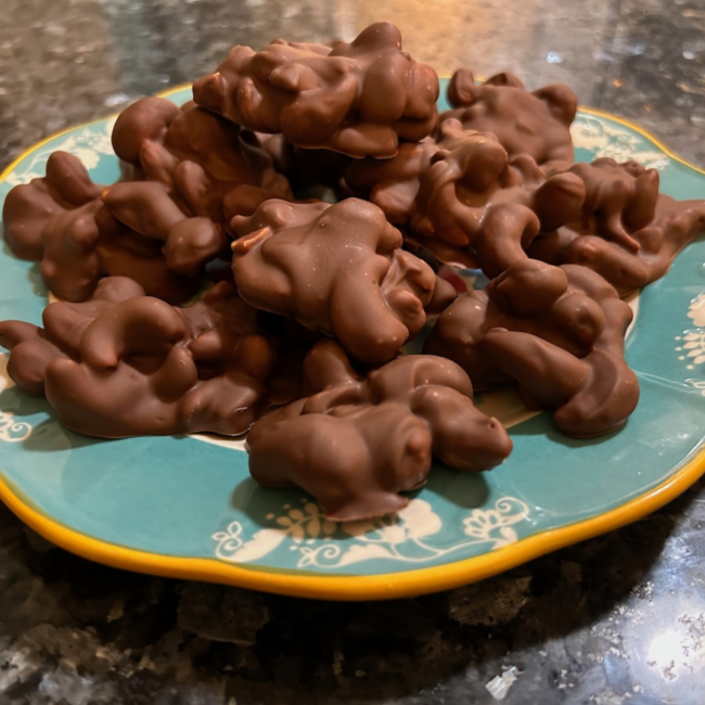 Chocolate Covered Cashew Clusters
