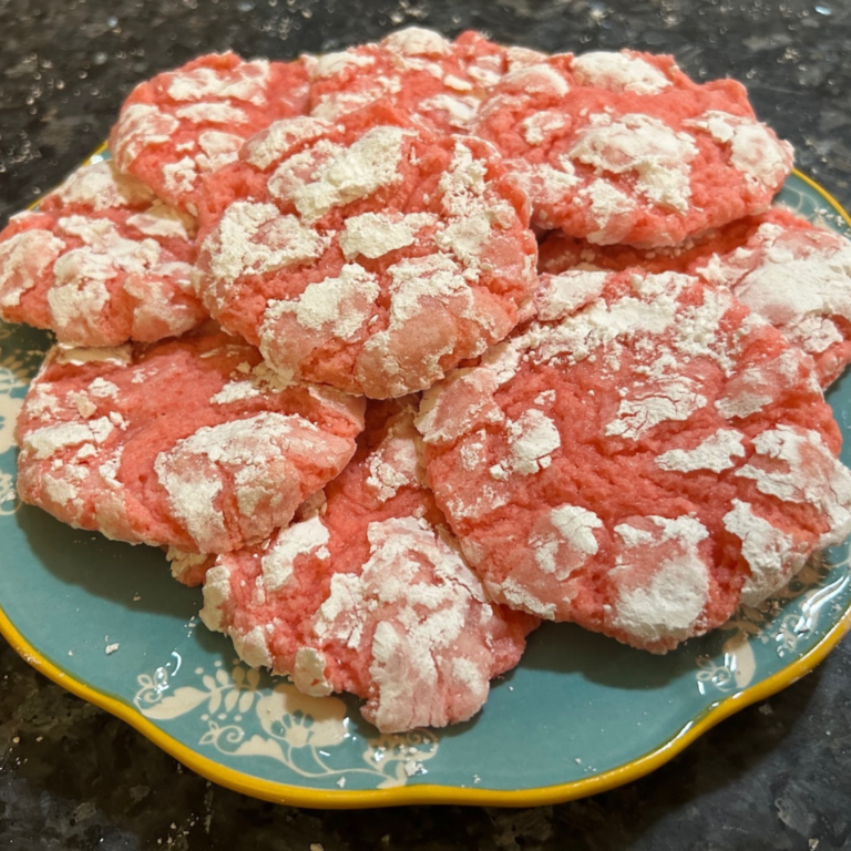 Strawberry Fluffies (Strawberry Crinkle Cookies)