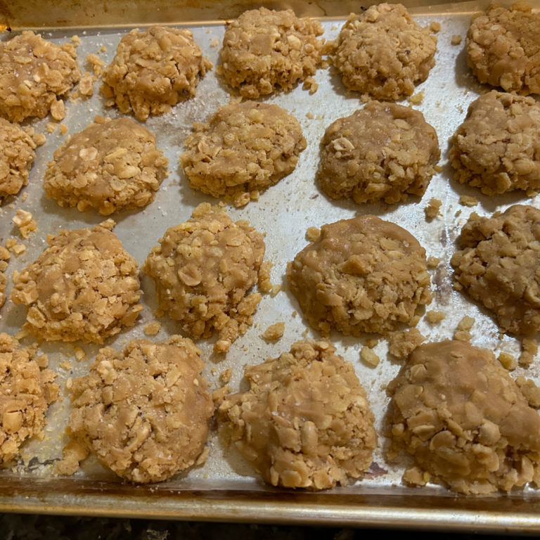 Crunchy Peanut Butter Rice Krispie Cookies