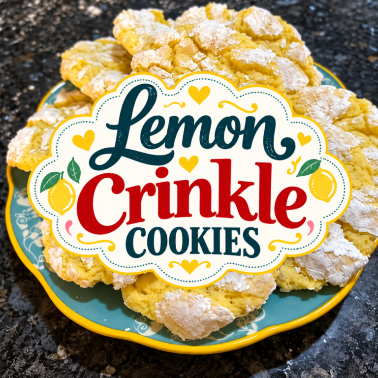 Lemon Crinkle Cookies (Lemon Cake Mix Cookies)