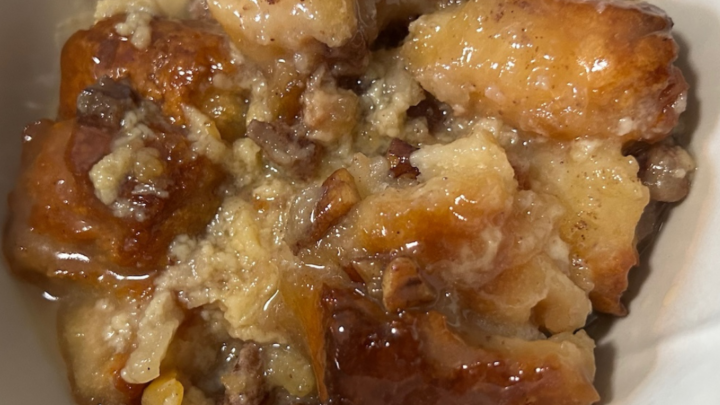 Image for Peach Bread Pudding (Biscuit Bread Pudding with Peaches)