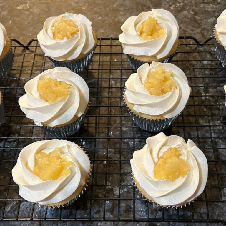3-Ingredient Pineapple Cupcakes (Doctored Cake Mix)